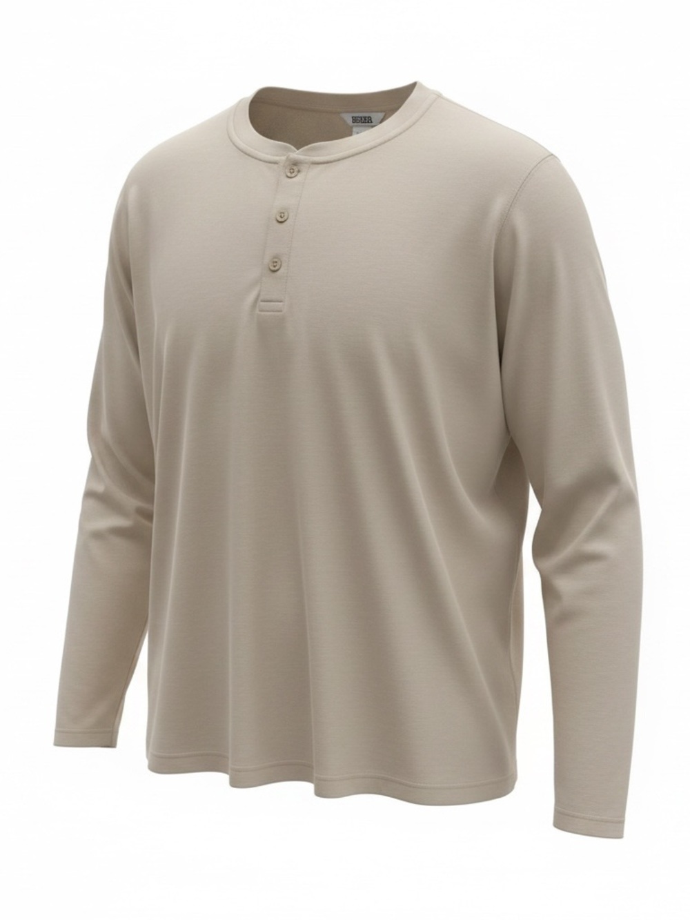 Duluth Trading Co Beige100% Cotton Long-Sleeve Henley 3XL